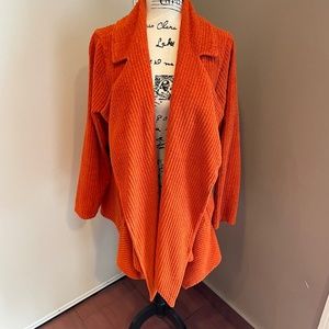 Color Me Cotton CMC corduroy chenille drape front jacket